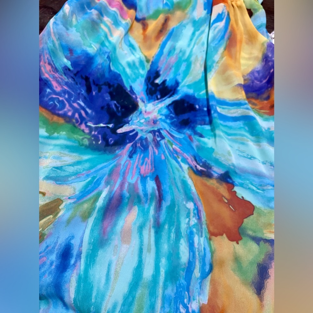 Bisou Bisou Michele Bohbot Watercolor Jewelrd Maxi Dress 4 Spring Summer Party - Picture 4 of 16